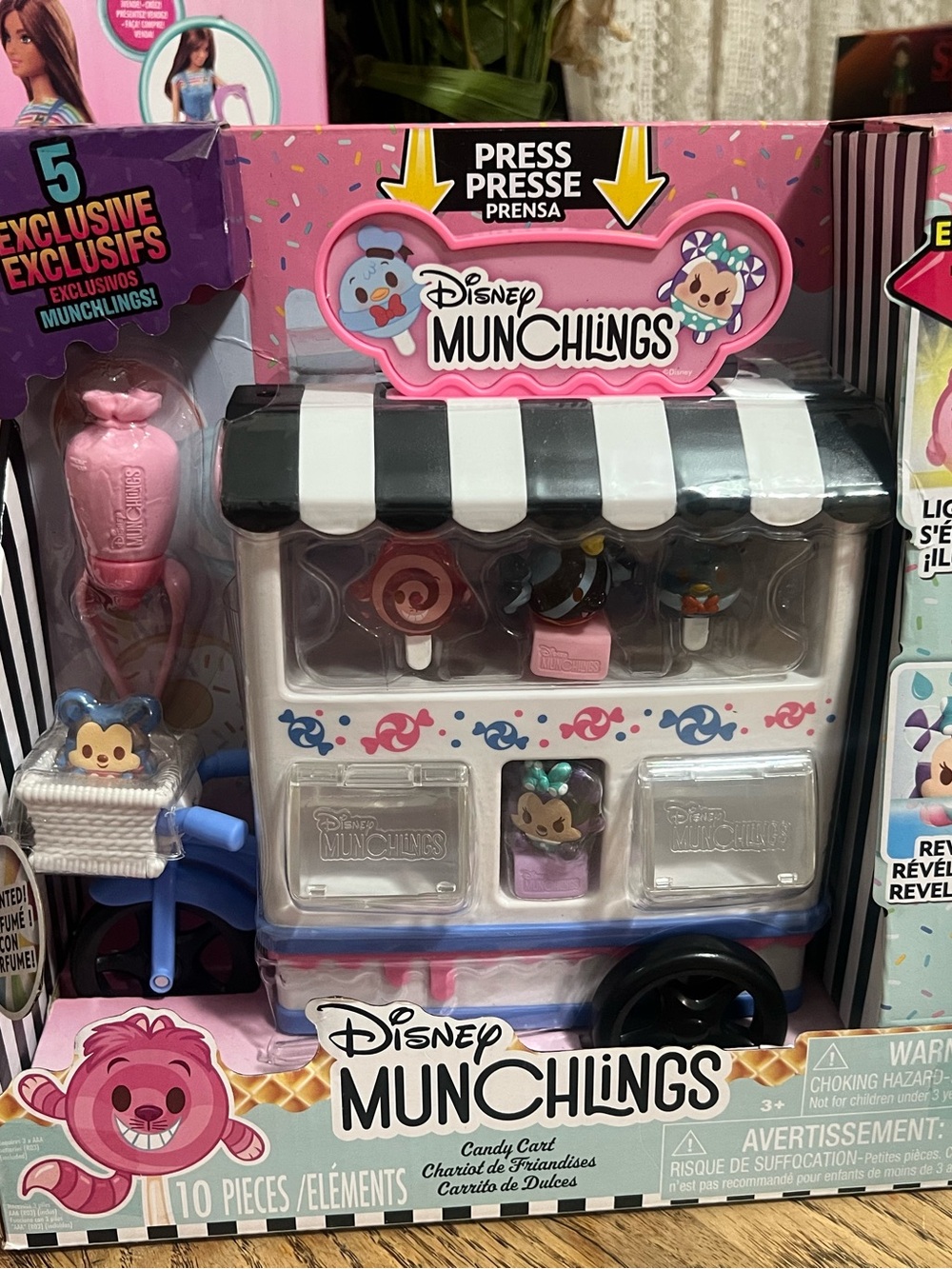 Disney Munchlings Icecream Cart Playset - Pink & White